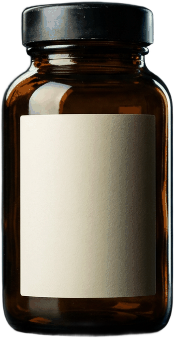 Your product's bottle on a lit set; its label carries the evidence built at each stage